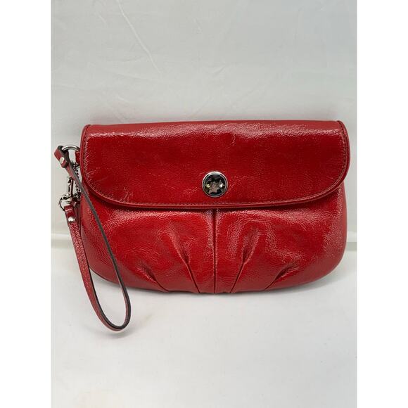 Red patent leather Y2K Coach clutch - Picture 1 of 10